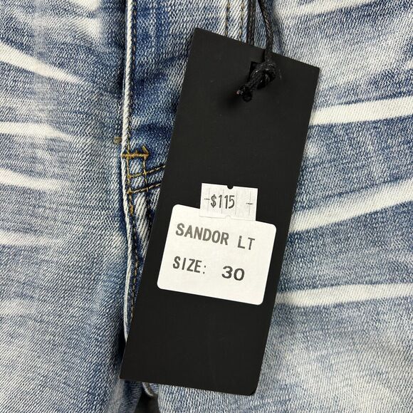 GFTD Los‎ Angeles Jeans Mens 30 Distressed Stretch Pockets Skinny Punk NWT - Picture 4 of 9